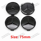 4pcs 56mm 75mm Car Wheel Center Hub Caps Cover Auto Accessories Mercedes Benz Amg C180 C200 C260 W108 W124 W126 W140 W168 W176