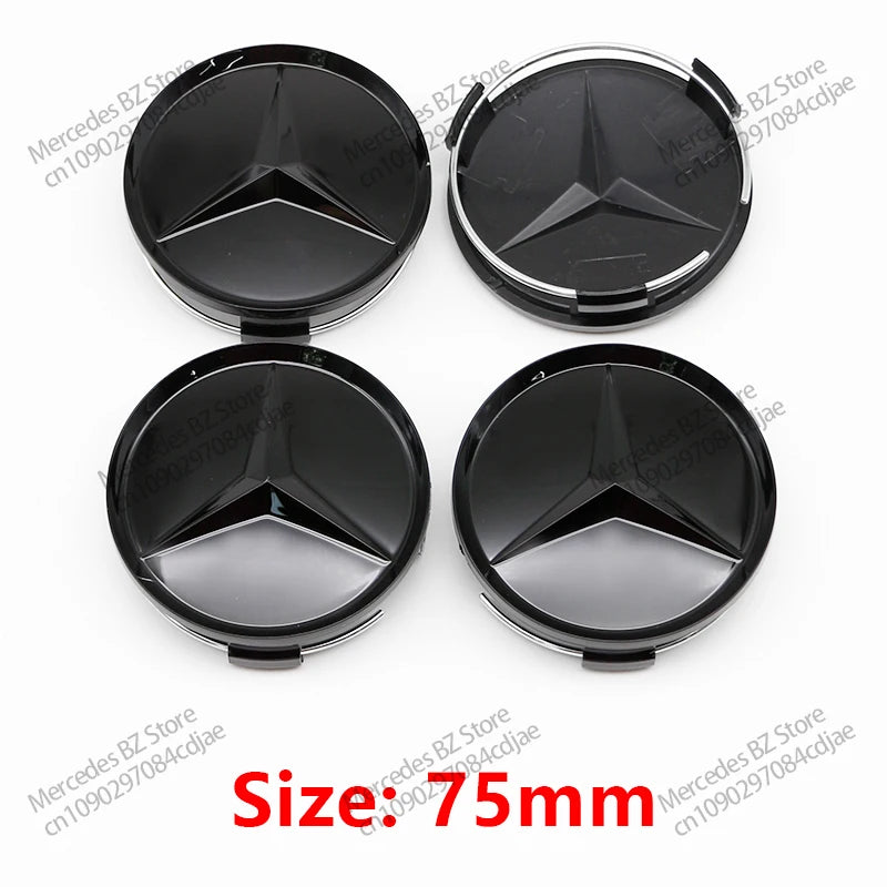 4pcs 56mm 75mm Car Wheel Center Hub Caps Cover Auto Accessories Mercedes Benz Amg C180 C200 C260 W108 W124 W126 W140 W168 W176