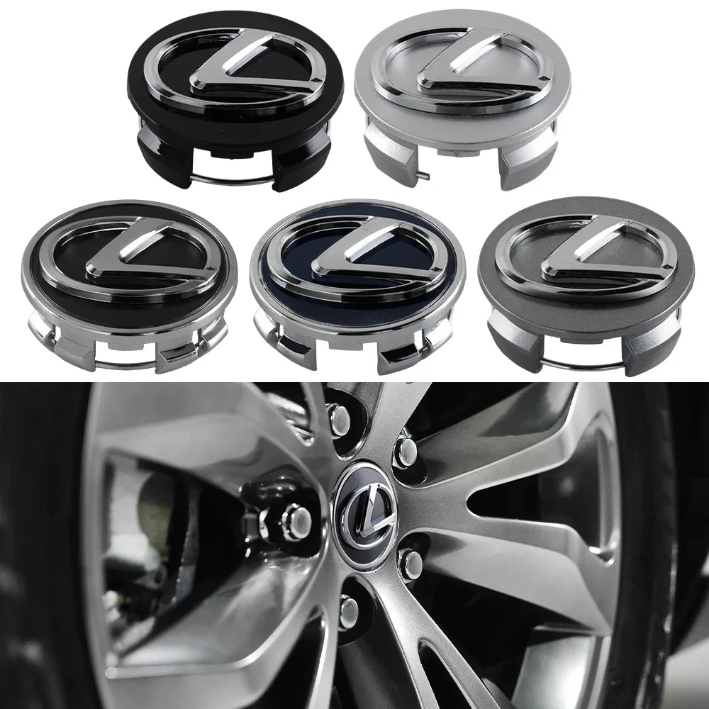 4PCS 60mm For Lexus FSPORT LBX NX RX 350h 450h ES UX 300e GS GX IS Car Wheel Tire Hub Center Cap Cover Auto Exterior Accessories