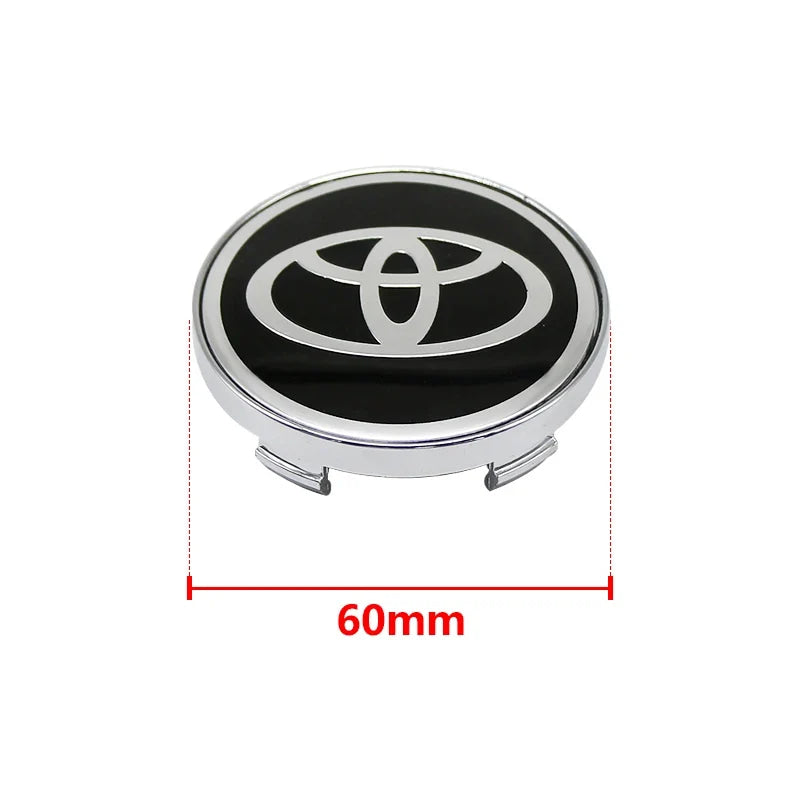4Pcs Car Wheel Center Hub Caps Emblem Badge Rim Dust Cover For Toyota Corolla Camry Highlander Yaris Prius CHR Auto Accessories