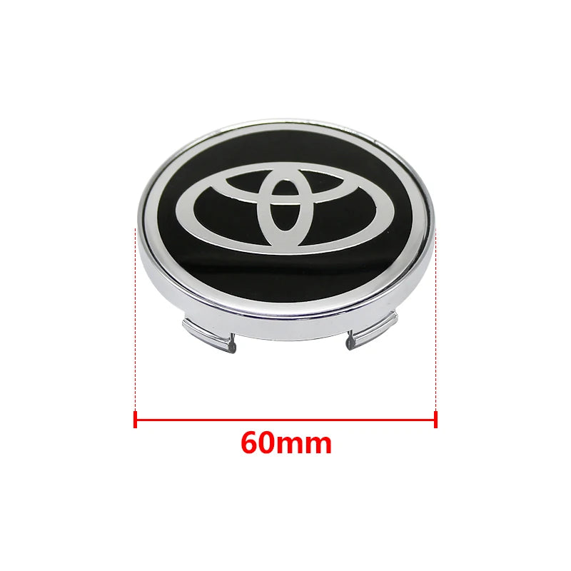 4Pcs Car Wheel Center Hub Caps Emblem Badge Rim Dust Cover For Toyota Corolla Camry Highlander Yaris Prius CHR Auto Accessories