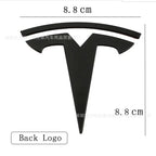 metal For Tesla- Car Front Emblem Rear Trunk Emblem Suitable for Model 3 Mode Y logo replacement rear and rear logos blackening