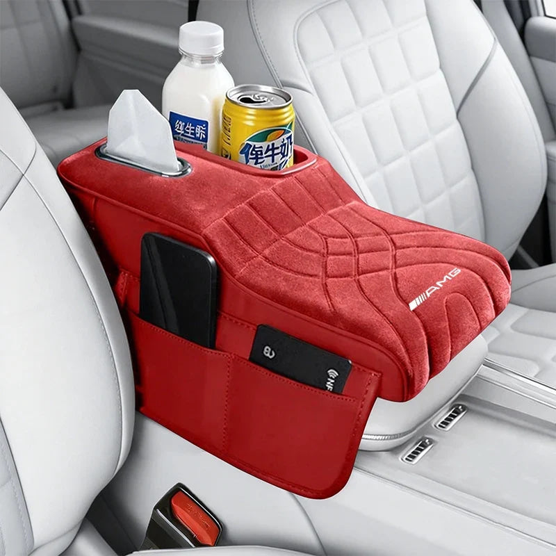 Car Console Armrest Box Booster Pad Car Arm Rest Padded Cover For Mercedes Benz AMG W204 W206 W205 W203 W211 W212 W213 W210 W124