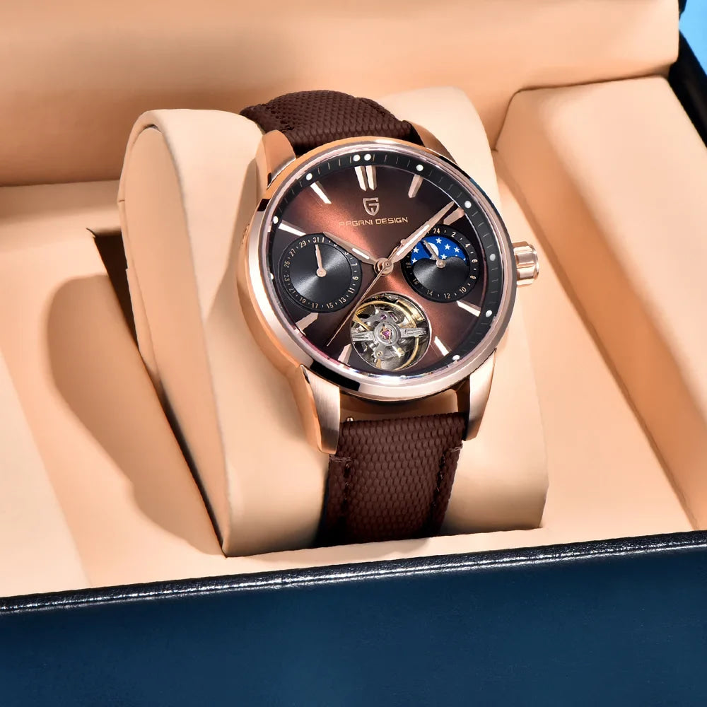 Pagani Design New Men's Automatic Mechanical Watch Tourbillon Clock Sapphire Stainless Steel Men's Military Watch