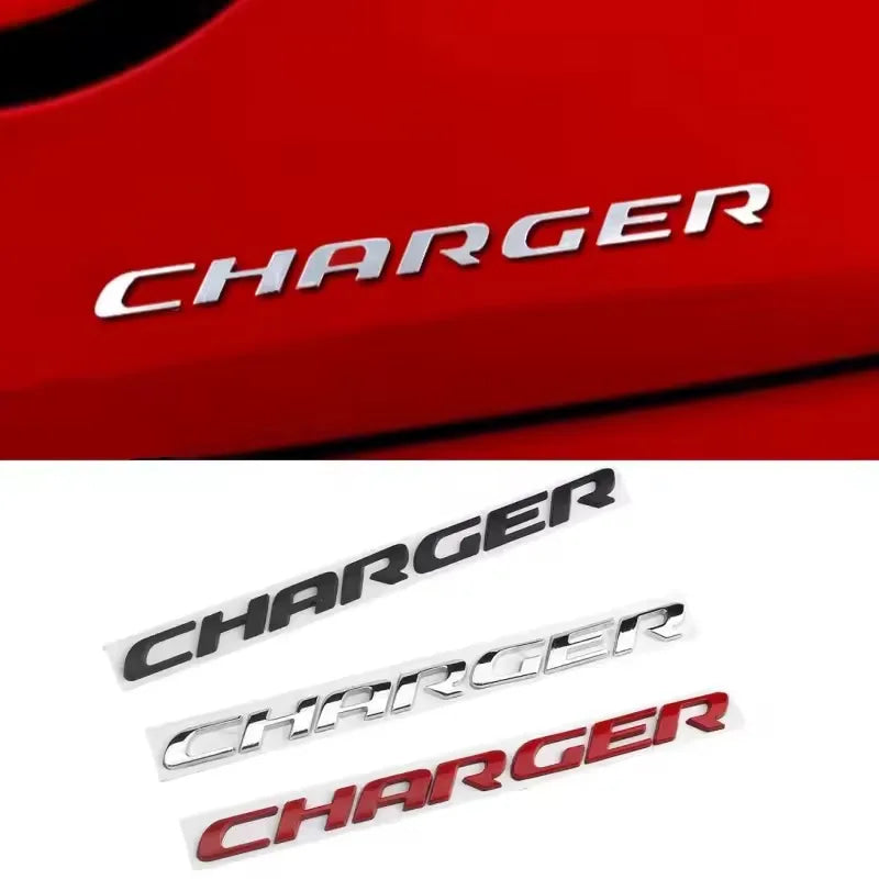 1PC 3D ABS Car Letter Logo Sticker Tail Bumper Badge Auto Rear Trunk Emblem Decals Accessories For Dodge Charger Caliber Journey