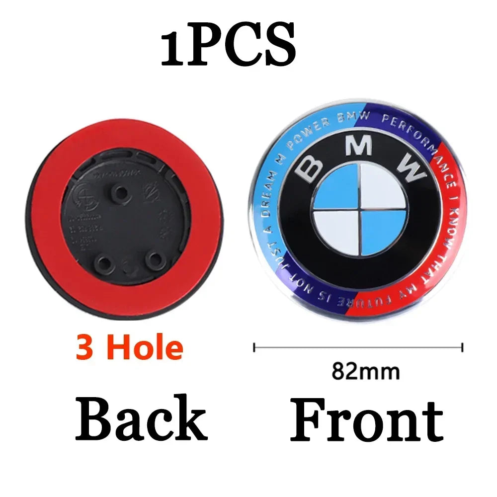 74mm 82mm Car Hood Front Badge Tail Trunk Emblem Replacement Sticker for Bmw F20 F30 G20 f31 F34 F10 G30 F11 X3 F25 X4 I3 M3 M4