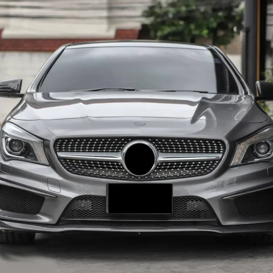 Chrome Silver AMG Style Front Bumper Grille For Mercedes Benz CLA-Class W117 2013-2019 CLA180 CLA200 CLA45 Front Grill Black