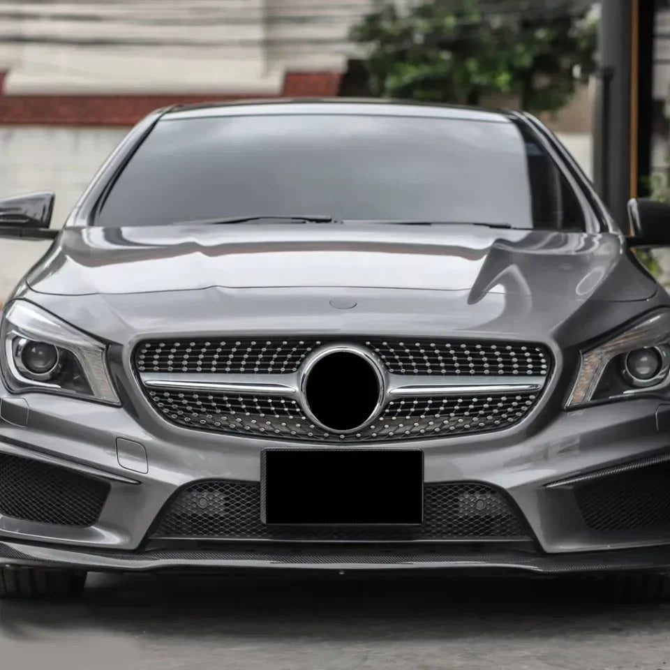 Chrome Silver AMG Style Front Bumper Grille For Mercedes Benz CLA-Class W117 2013-2019 CLA180 CLA200 CLA45 Front Grill Black