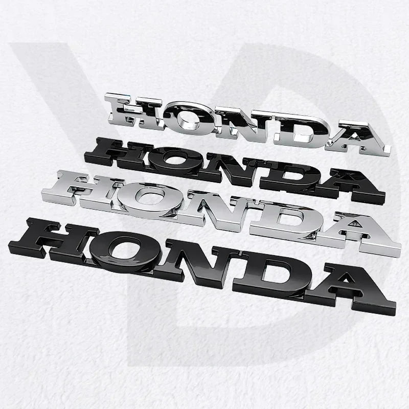 ABS Car 3D Emblem Letter Stickers Rear Tail Trunk Badge for Honda Logo CRV HRV Fit Jazz City Odyssey Jade Vezel NSX Accord Civic