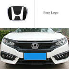 Car Logo Badge Front Grille Trunk Steering Wheel Decoration Accessories For Honda Fit GK5 HRV Vezel Accord Civic Cars Emblem