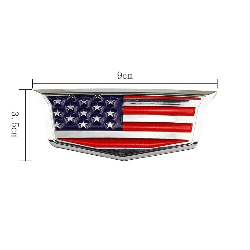 3D Metal USA Flag Car Fender Side Emblem Sticker for Cadillac ATS CT4 CT6 CTS ESCALADE XT4 XT5 XT6 XTS Rear Trunk Badge Decals