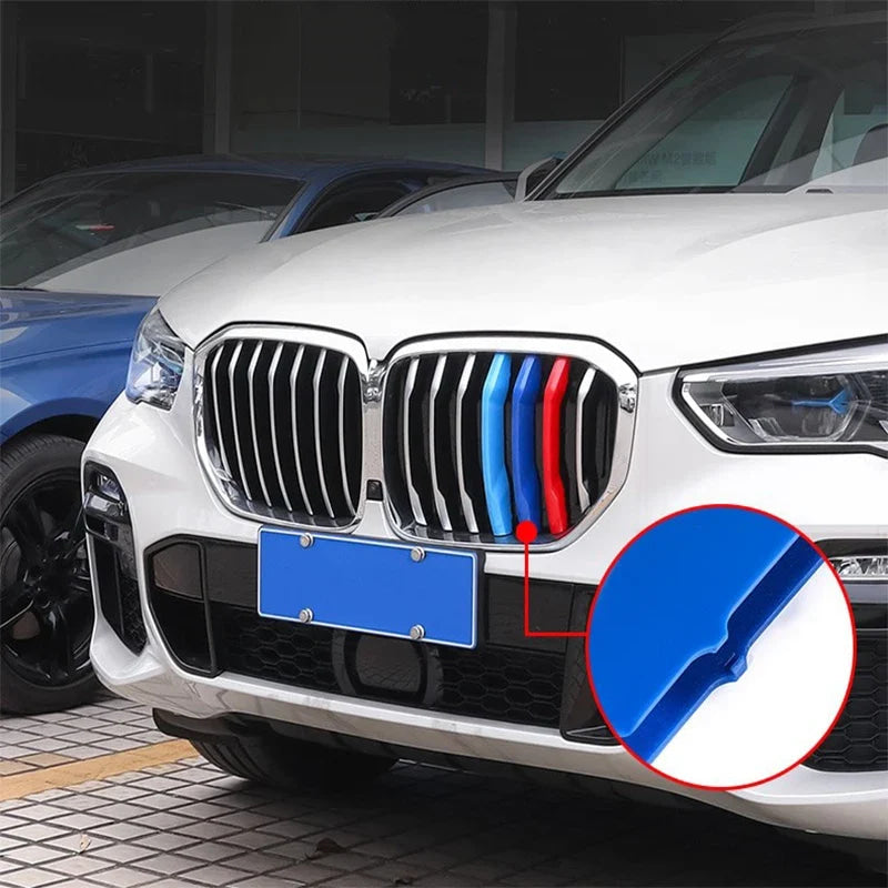 ABS Car Grille Trim Strip For BMW X1 X2 X3 X4 X5 X6 X7 E84 F48 F49 F39 E83 F25 G01 F26 G02 E70 F15 E53 G05 E71 E72 F16 G06 G07
