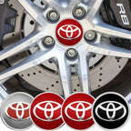 4pcs 56mm Car Styling Wheel Center Hub Caps Stickers Badge Emblem Decoration Decal For Toyota Corolla Auris Yaris CHR Rav4 Hilux