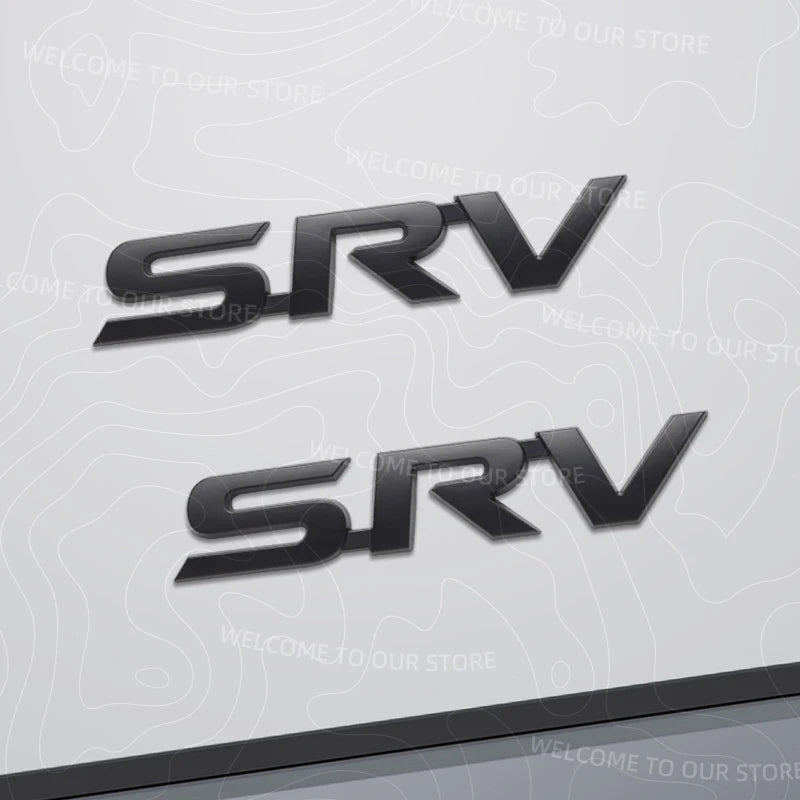 Zinc Alloy For SRV Letter Logo RAV4 Prius Hilux Pick-Up Vigo Revo Prado C-HR Car Trunk 3D Metal Emblem Rear Body Badge Sticker