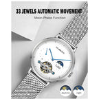 Classic Men's Watches Tourbillon Multi-function Full Automatic Men Watch High end Male Steel Strap Waterproof Wrist watches