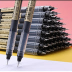 Bolígrafo líquido recto de secado rápido, bolígrafo de Gel de firma de 0,5mm, tinta negra y azul, 24 piezas, para escuela y oficina