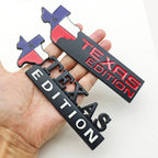 TEXAS EDITION Logo Emblem Metal Car Badge Trunk Sticker For Ford Jeep Chevrolet Ram GMC Dodge Cadillac Lincoln Tesla Accessories