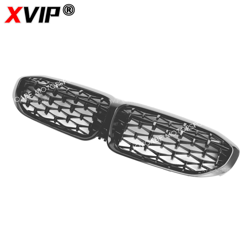 XVIP Front Bumper Kidney Grill Diamonds Style Grille For BMW 3-Series G20 G21 2019-2023 318i 320i 320d 330i 340i 340d M Sport