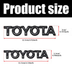 3D ABS TOYOTA Letters Emblem Rear Trunk Badge Logo Nameplate Sticker Black Chrome For Hilux Highlander Yaris RAV4 Camry Corolla