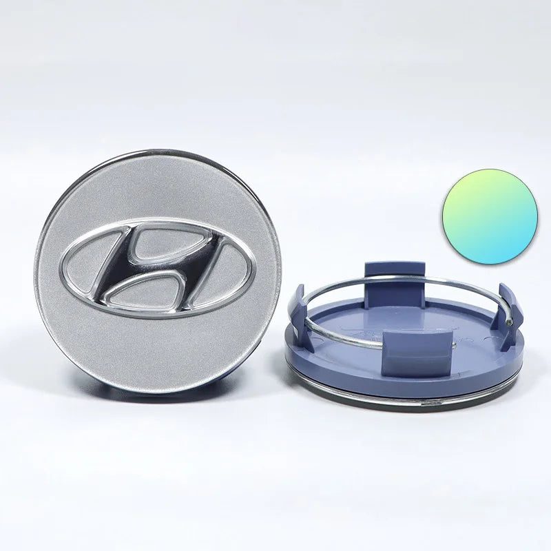 4pcs 3D 60mm For Car Metal Emblem Wheel Hub Center Cap Metal Covers For Hyundai Tucson IX35 I30 I20 Kona Coupe Veloster I40 Getz