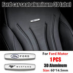 Ford  Seat Sticker Metal Badge Seat Mustang Badge For Ford Mustang Shelby Cobra Focus Mondeo F-150 Accessories Interior Sticker