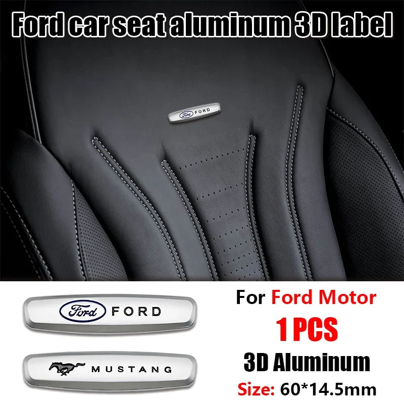 Ford  Seat Sticker Metal Badge Seat Mustang Badge For Ford Mustang Shelby Cobra Focus Mondeo F-150 Accessories Interior Sticker
