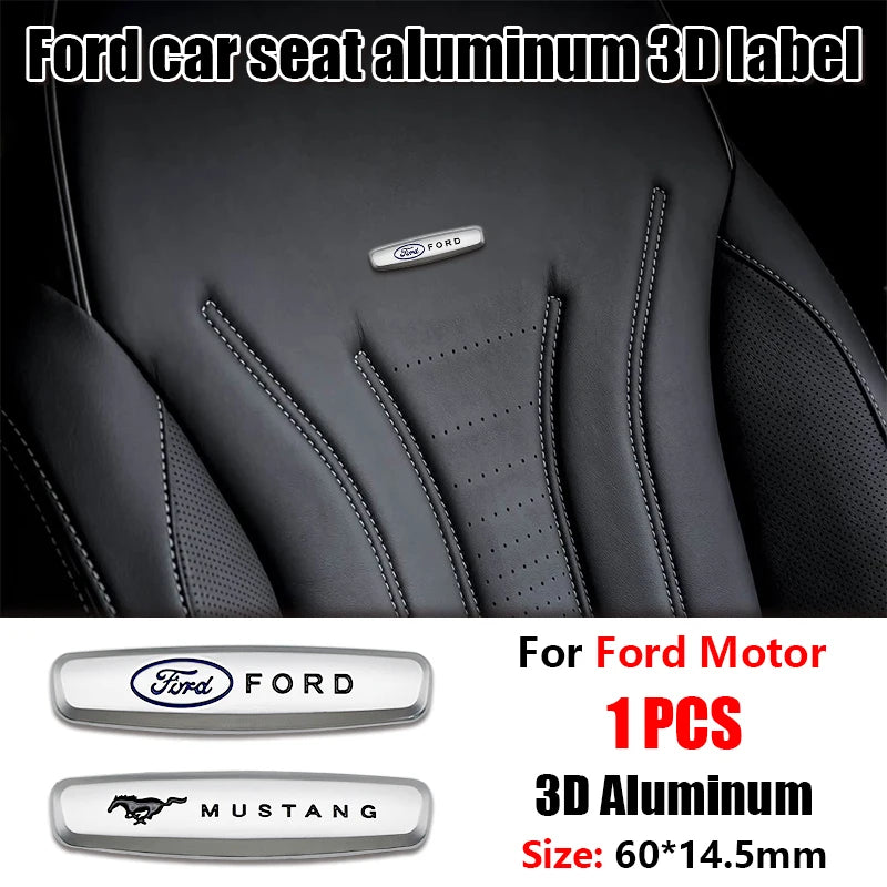 Ford  Seat Sticker Metal Badge Seat Mustang Badge For Ford Mustang Shelby Cobra Focus Mondeo F-150 Accessories Interior Sticker