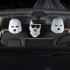 Universal Car Headrest Cover Car Seat Face Mask Ski Mask Halloween Christmas Funny Decoration for Tesla BMW Ford Volkswagen Kia