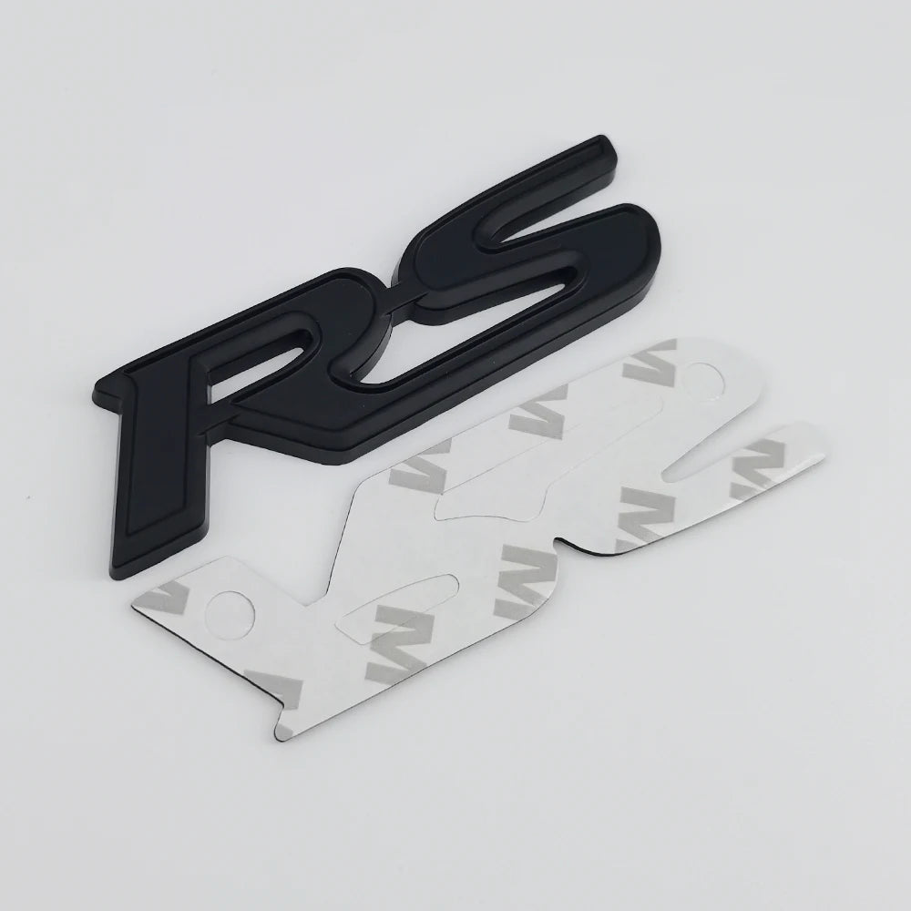 3D Metal Logo RS Emblem Letters Car Front Grille Badge Rear Trunk Sticker For Honda Civic City Fit Shuttle Jazz Car Acceessories