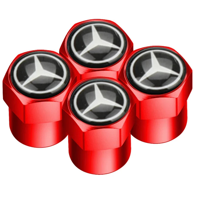Car Tire Valve caps Emblem metal sticker For Mercedes Benz W203 W204 W168 GLC GLE CLA accessories Interior Mouldings YZQMM-BENC