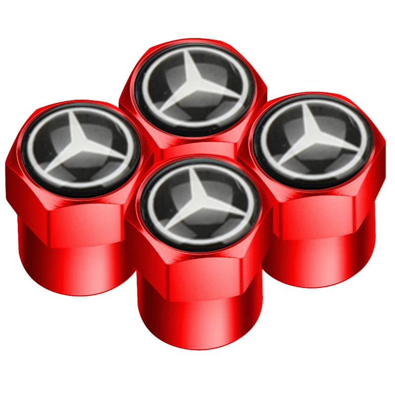 Car Tire Valve caps Emblem metal sticker For Mercedes Benz W203 W204 W168 GLC GLE CLA accessories Interior Mouldings YZQMM-BENC