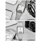 Casio Men's Watch Dual Display Screen Retro Style Personalized Dial Design Quartz Movement Water Resistant AQ-230A-