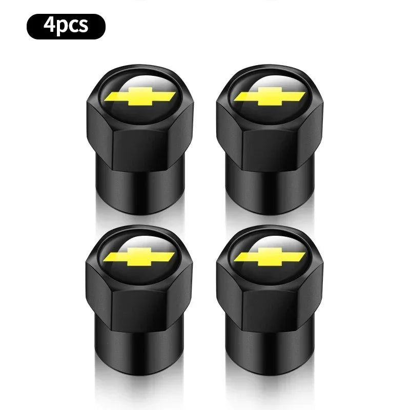 Chevrolet Car Tire Valve Stem Cap, Tire Valve Stem Cover,Universal Car Tire Valve Cap, Tyre Repair & Fitting Tool For Car, SUV