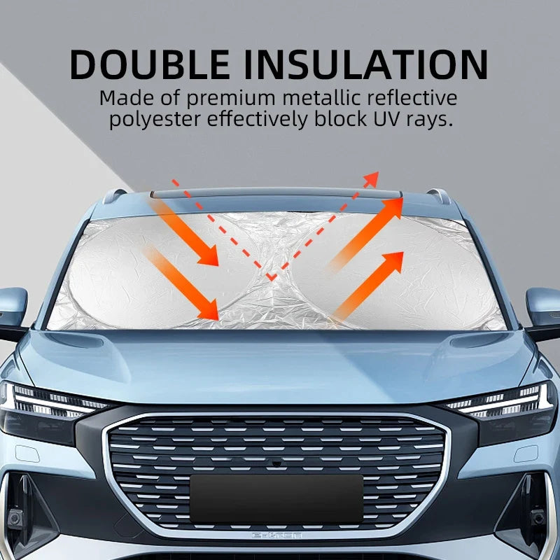 Car interior stickers Car Windshield Sunshade Cover Sun Visor UV Protector For Toyota Corolla Camry rav4 Yaris hilux prius PRODA