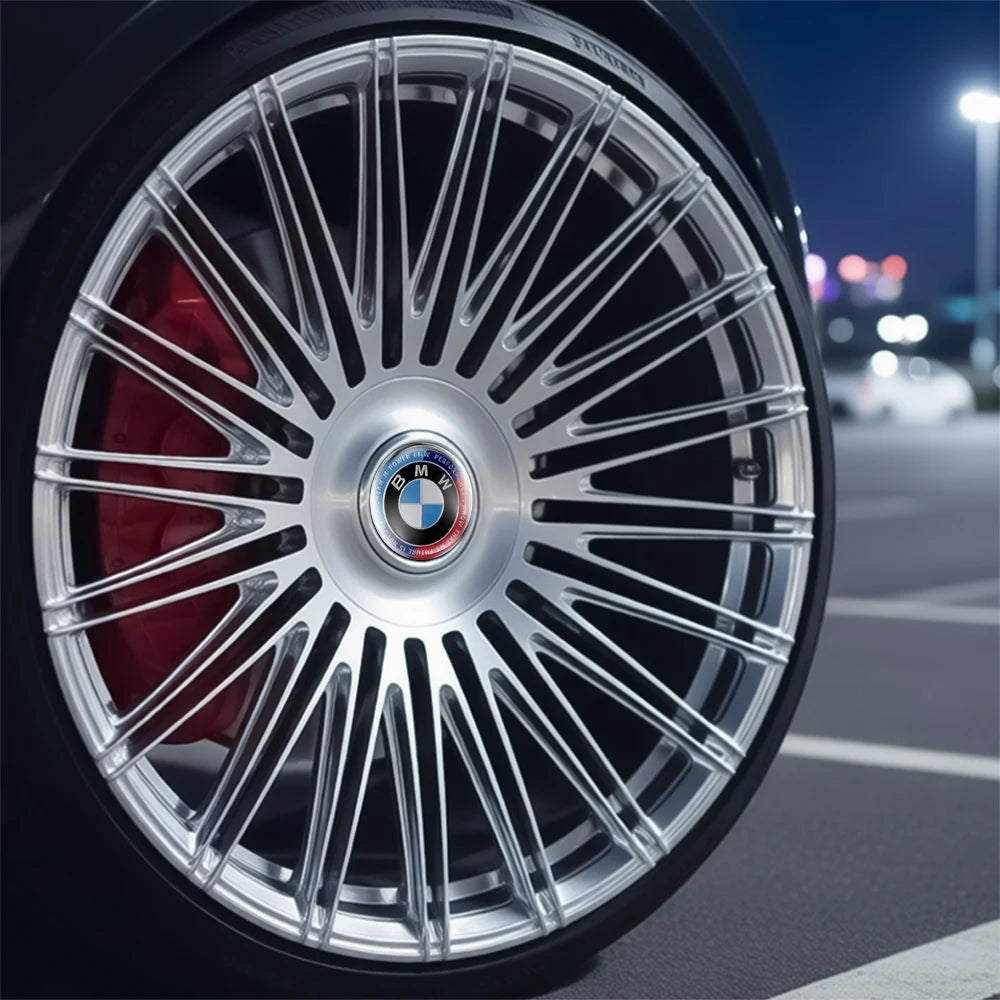 4Pcs 183mm Floating Car Wheel Center Caps Rims Hub Cover For BMW 50TH M Performance M3 M5 M6 F01 F20 F10 F13 F15 F16 F30 F34 F32