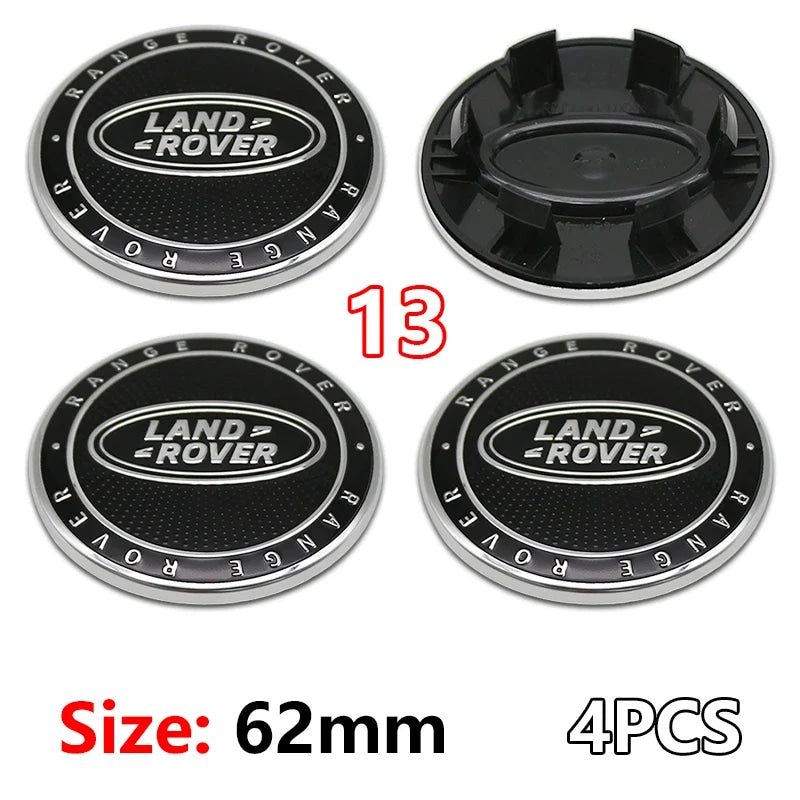 4Pcs 62mm Premium ABS Car Wheel Center Hub Caps Emblem Badge For Range Rover L322 L405 Evoque Discovery Velar SVR Accessories