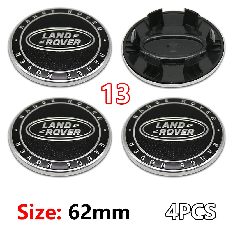 4Pcs 62mm Premium ABS Car Wheel Center Hub Caps Emblem Badge For Range Rover L322 L405 Evoque Discovery Velar SVR Accessories