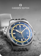 CADISEN Automatic Mechanical Watch Man Silver Business Casual Waterproof Watch Japan MIYOTA 8215 Movement Luminous Men's Watch