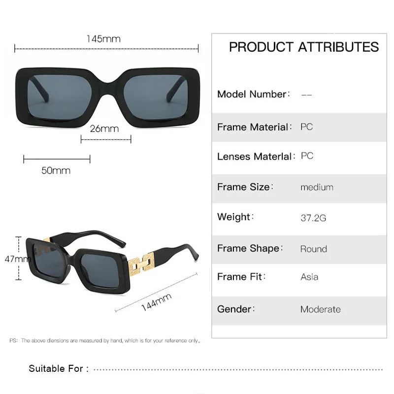 New Small Rectangle Sunglasses Men Women Square Sun Glasses Travel Shades Vintage Eyewear UV400 Cat Eye Oval Shape Gafas De Sol