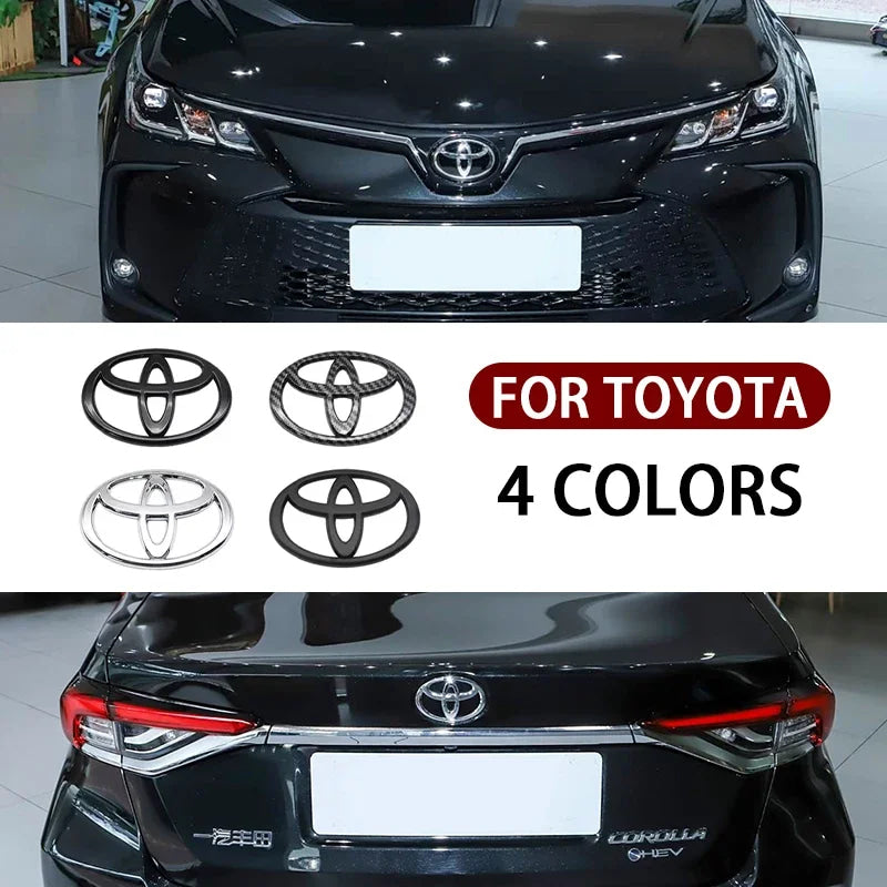 3D Car logo series Front Head Grill Hood Bonnet Emblem Rear Tail Bumper Trunk Badge For Toyota Corolla Camry RAV4 Hilux Yaris