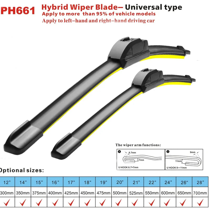 Car Front Wiper Blade For Toyota Prius C Aqua NHP10 2011~2021 Windscreen Windshield Windows Car Wiper 2020 2019 2018