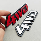 3D Metal Car Logo 4WD 4X4 Emblem Badge for Toyota Subaru Honda Jeep SUV Off Road Chrome Black Sticker Accessories