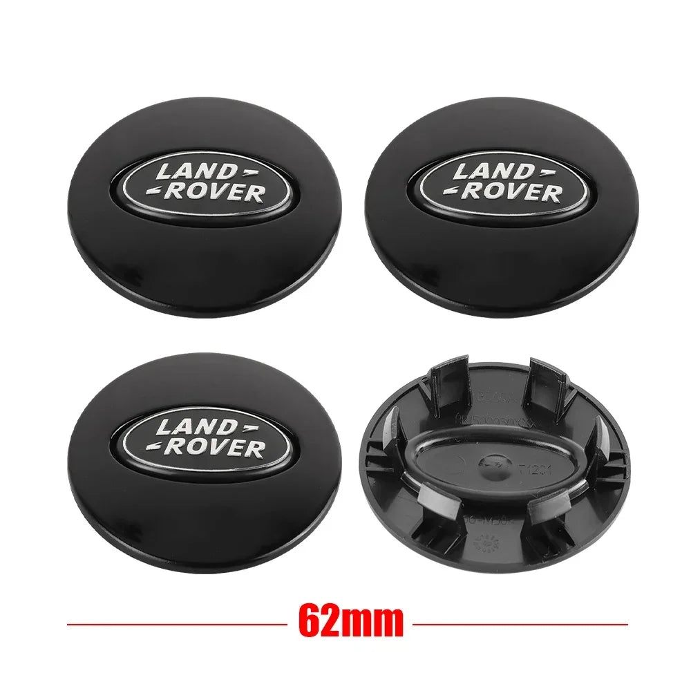 4pcs 62mm Car Styling Car Wheel Center Hub Cap Covers Badge For Landrover SVR Discovery Velar Evoque Range Rover L322 L405 L320
