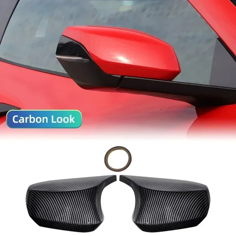 For Chevrolet Corvette C8 Z51 Z06 2020-2023 Car Rearview Side Mirror Cover Wing Cap Sticker Exterior Door Rear View Case Trim