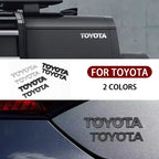 3D ABS Glossy Black Silver Letters Trunk Emblem Stickers Car Accessories Modified For Toyota camry chr corolla rav4 Car Sticker