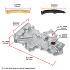 213502B701 243212B620 Timing Chain Kit+VVT Gear+Oil Pump Cover 244202B611 244312B620 For Hyundai Veloster Elantra Kia 12-21
