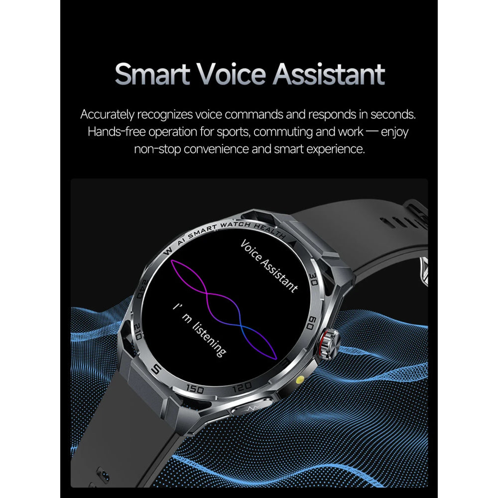 2026 New ECG AI Health Smartwatch for Men 1.53"AMOLED BP/Heart Rate Monitor BT Call IP68 Waterproof Smart Watch for Android IOS