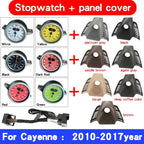 Car Stopwatch Panel Cover For Porsche Cayenne 958 chrono watch Interior Center Dashboard Clock Compass Modification Accessories