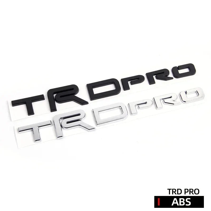 3D Trd Pro Bro Badge Emblem Car Stickers For Toyota Tundra Car Label Rear Trunk Decal Auto rear tail logo body sticker