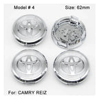 4Pcs 57/62mm Car Wheel Center Hub Cap Rim Cover For Toyota Corolla RAV4 LEVIN Yaris C-HR Camry Prius Prado  Car Auto Accessories